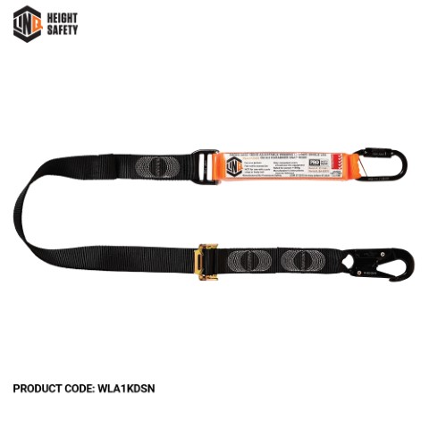 LINQ WEBBING LANYARD ADJUST SNG LEG 1 X DA LARABINER 1 X SNAP HOOK